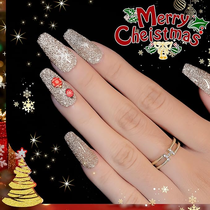 YTD Likomey Reflective Glitter Gel Nail Polish,15ml Champagne Gold Flash Diamond Shimmer Nails Gel,Sparkly Shiny Salon Home Fall Winter Manicure UV Color Varnish,SZ012