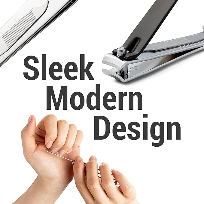 Nail Clippers Set 6 -Pack - Includes Toenail Clippers, Fingernail Clipper, and Finger Nail Clippers for Men and Women Adult, Toe Nail and Fingernail Clipper Kit