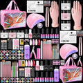 Nail Kit for Beginners with Everything: Professional Nail Kit Acrylic Set with Practice Hand Drill U V Light Gel Polish in Makeup Bag Gift for Women Salon Home (Holo Pink)