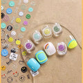 Dedyel Smile Nail Art Stickers Cute Nail Stickers Cartoon Nail Stickers 5D Embossed Smile Face Nail Stickers Kawaii Self-Adhesive Nail Stickers for Women Girls Kids Nail Art Decoration