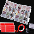 Large Compact Transparent Press-On Nail Storage Box (12 * 9 * 0.8 inch) - 600 Pieces Capacity - Press-On Nail Organizer & Display Storage Box