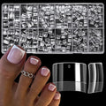 LoveOurHome 600pc Clear Fake Toenails Gel Toe Nail Tips Acrylic Toenail Tips Short Square Soft Gel Toes Nail Tips Half Cover False Toenails for Acrylic Toe Nails Extension Press ons
