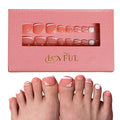 LOVFUL Press on Toenails The Lady | 20 PCS Free Size Toe Nails | Reusable Fake Nails for Toe | T271