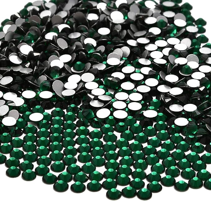 NCB Non Hotfix Flatback Crystals Rhinestones Round Glass Diamonds Charms Gems Stones Beads 3D for Nails Art Craft Jewels Accessories Phone Shoes
