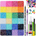 Resin Jelly Rhinestones for Bedazzling, EARLMONI Multi Colord Bedazzler Kit with 15ml B7000 Glue Rhinestone Pen Tool for Clothes Nail Art (B 24 Colors, 3MM)