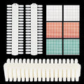 Tbestmax 3 Sets 216 Tips Nail Color Swatch, Double Layer Tips Clear Nail Color Display Palette Paint Practice Chart Swatches
