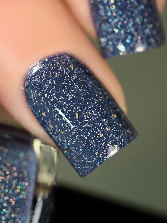 ILNP Better Days - Muted Midnight Blue Holographic Nail Polish