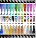 IJIANG Nail Art Pens Set 24 Colors with 0.7mm Fine Tips, Nail Art Markers for 3D Nail Art, Diy Nail Art Tools, Dotting Drawing Painting Point Home Salon, Acrylic Paint Non-Toxic Quick-Drying