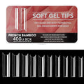 Soft Gel Curved Nail Tips, Full Cover Clear Gelly False Nail, Half Matte Acrylic Fake Nail, Press on Nail Tips Set for Extension, Home DIY Salon Manicure Nail art (Half Cover 4, 550PCS)