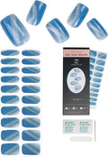 Semi Cured Gel Nail Strips - 20pcs Glaze Gel Stickers, Salon Quality DIY Wraps, Easy to Apply, UV Light Required