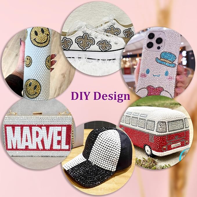 Resin Jelly Rhinestones for Crafting with B7000 Jewelry Glue, 2 Boxes White Flatback Crystals with 2Pcs 10ml Glue, Bedazzling Non Hotfix Gems for DIY Tumblers Clothing Shoes Manicure