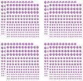 PATIKIL 1320 Pcs Acrylic Gem Sticker, 4 Size 3/4/5/6mm Self Adhesive Rhinestones Face Gem Stones Bling Jewelry for Nail Art Craft Clothes DIY Makeup Decoration Party, Purple