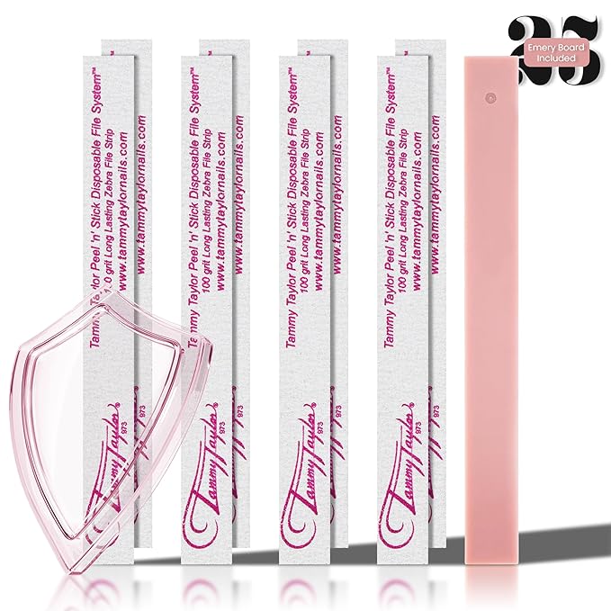 Tammy Taylor 100 Grit Acrylic Finger Nail Files for Women, 100/180 Limas para Uñas & Emery Boards for Nails, Professional Manicure Tools, Salon Art Supplies & Accessories, Disposable Fingernail File