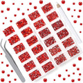 10000 Pieces Rhinestones 6 Sizes Round Crystal Glass Flat Back Rhinestones with 1Tweezers and 1Picking Pen for Nail Art Crafts Clothes Bags DIY (Siam)