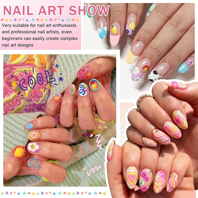 18 Colors Nail Art Pens Set, Nail Polish Pens for Nail Art Quick Drying 3D Acrylic Paint Markers for Painting Dotting Liner Pen Nail Salon DIY Design Kit