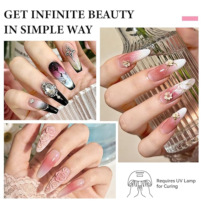 JODSONE 100ml Clear Blooming Gel Refill Bottle, Large Capacity Nail Art Blossom Gel for Marble Watercolor Floral Print Effects, Easy to Apply, DIY Salon Manicure Supplies