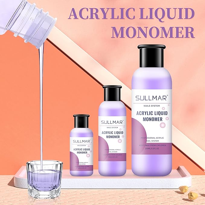 Acrylic Monomer Liquid Monomer Acrylic Nail Liquid Acrylic Liquid Liquid Monomer For Acrylic Nails Nail Monomer Liquid Monomer (40ml/1.35FL.OZ)