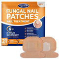 Large Nail Patches Extra Strength: 21 PCS Nighttime Hydrogel Patches for Overnight Repair - Visible Results in 8 Hours - Toenail Treatment Extra Strength