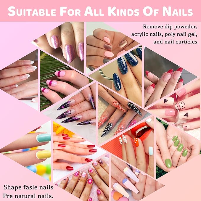 Professional Nail Files, Emery Board Nail File for Natural Nails 100/180/240 Grit Nail Files for Acrylic Nails 12pcs Fine Grit Nail File Manicure Tools Coarse Fingernail Files (100/180 Grit)
