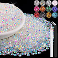 6000PCS 4mm Resin Jelly Rhinestones in Bulk (Transparent AB), Bedazzling Flatback Crystals Rhinestones for Crafting DIY Nail Decoration, Gems Diomand Charms for Tumbler Shoes Clothing Fabric