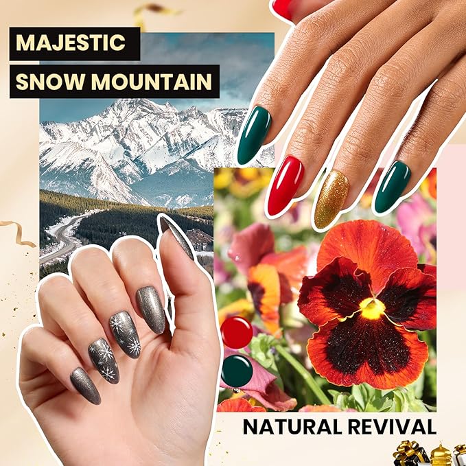 Beetles Gel Nail Polish Kit with U V Light - 68 Pcs Nails Kit 45 Colors Red Jelly Gel Polish Set Mystic Wonderland Soak Off Red Green Nude DIY Manicure Nail Salon Gifts for Women Teens Girls