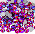 Genie Crystal 1440 PCS Siam AB Rhinestones Flatback SS20, 5mm 10 Gross Middle Red Aurora Borealis Glue on Glass Rhinestones Strass for DIY Crafts, Shoes, Dance Costumes, Tumbler, Bling Decoration