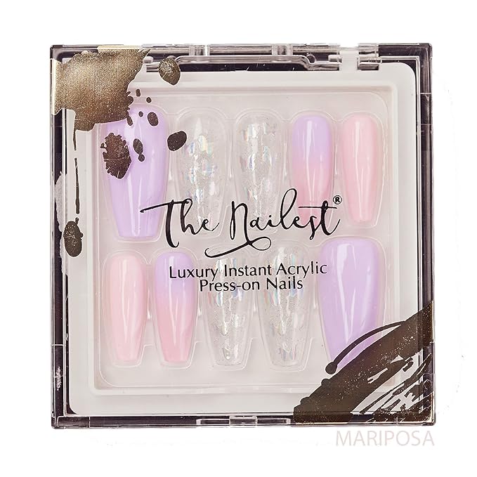 The Nailest - Instant Luxury Acrylic Press-on Nails - Medium Coffin - Mariposa