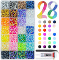 28 Color 6mm Jelly Resin Rhinestones w B7000 Glue for Bedazzling Crafting SS30 Flatback Stones Colorful AB Gems Diamonds Bedazzler Kit Charms for Nails Eyes Face Makeup Tumblers Crafts Shoes