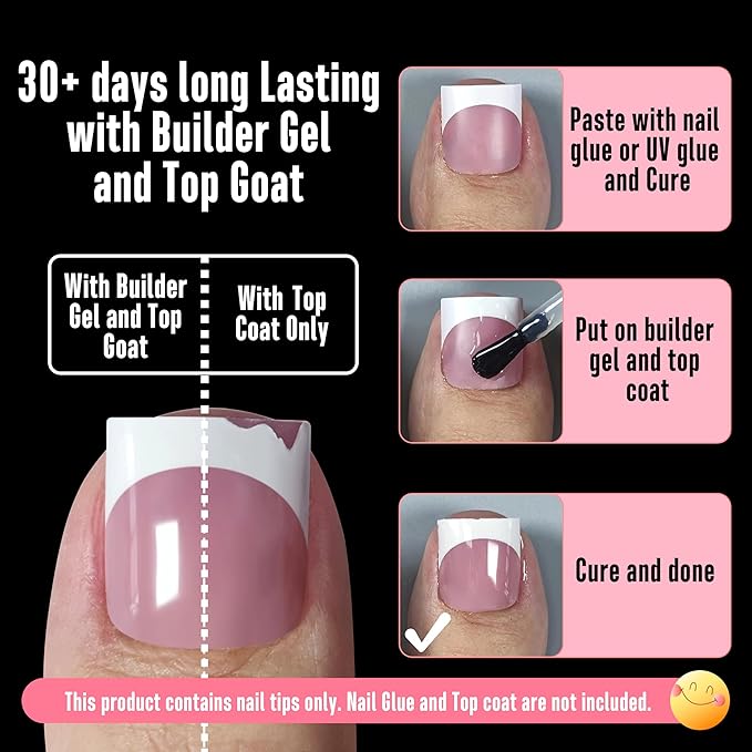 8 MIXED Summer Color French Tip Toe Nail Tips, Sharp Square Soft Gel False Toenail Extension,Full Cover Acrylic, no Glue Included, Need Builder Gel & Top Coat, for DIY x 15 Sizes 240 pcs