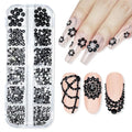 Makartt, 1110 Pcs Rhinestones Set, Black, Round, Multi-Size, Glass or Crystal, for DIY Crafts, Nail Art Supplies Accessories, Christmas Gift