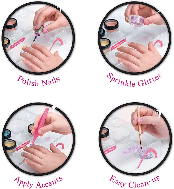 Creativity for Kids Glitter Nail Art - Glitter Manicure Kit for Kits (Ages 7+)