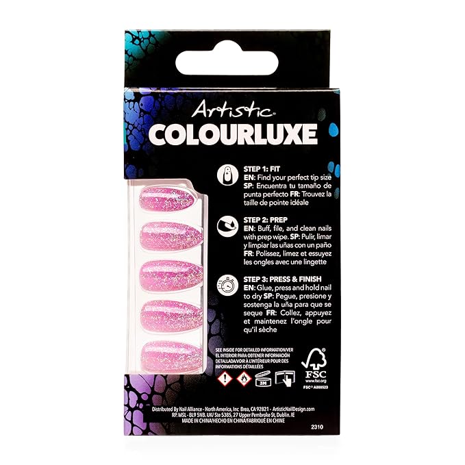 Artistic Colourluxe Press-On Tips - Kit Colourluxe Press-On Tips - Kits Nails - 30 Nails (Berry Burst, Kit)
