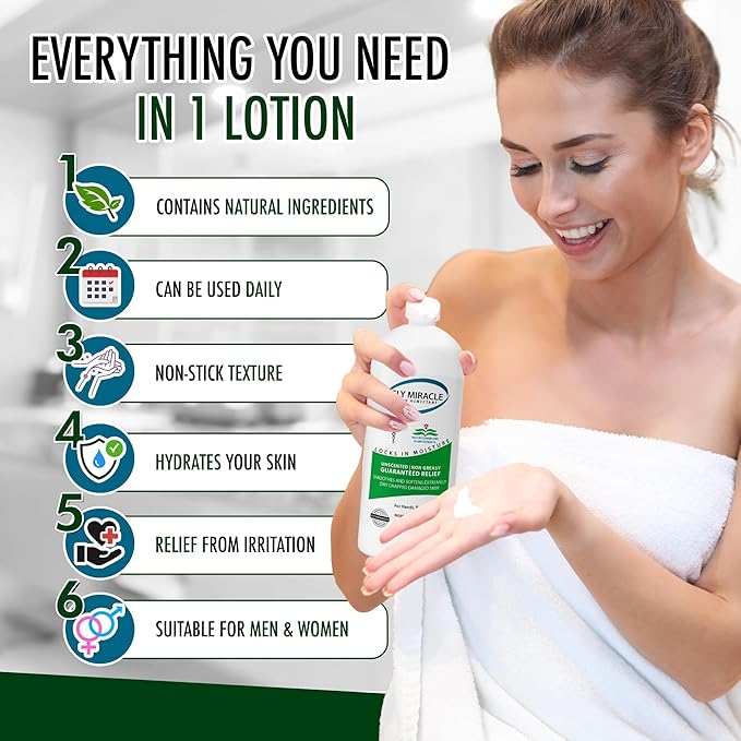 GLY MIRACLE Fragrance-Free Non-Greasy Body Lotion, 12 oz High-Glycerin Moisturizer for Sensitive, Extremely Dry Skin, Hands, Feet & Body