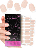 Nail Polish Strips – 32PCS UV Free Salon Quality Wraps, Long Lasting Gel Nail Stickers for Women (Vanilla White)