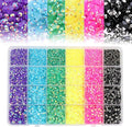 Rainbow Rhinestones for Nails Mixed Colors Jelly Rhinestones Resin for Crafts Shiny Nail Gems AB Crystal Flatback for Tumbler DIY Makeup Decoration Design 2/3/4/5mm