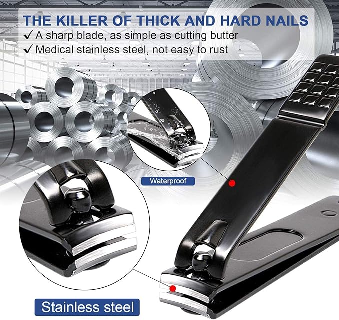 Manicure Pedicure Kit Nail Clippers Set 18 in 1 High Precision Stainless Steel Cutter File Sharp Scissors for Men & Women Fingernails & Toenails Vibrissac Scissors with Stylish Case (Ginger_8 in 1)
