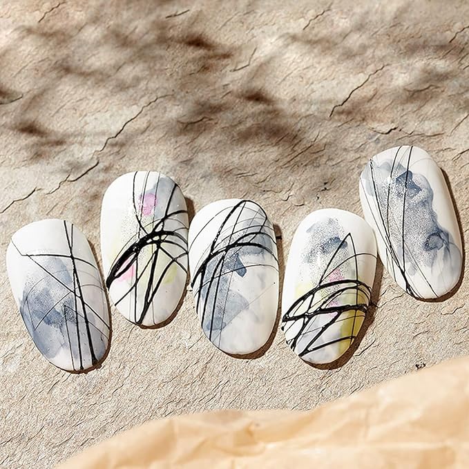 Black Spider Gel for Nails, Black Gel Paint for Nails Art UV LED DIY Design Manicure Spider Paint Nail Gel for Nail Art