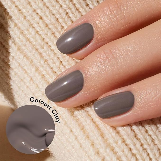 Manucurist Green Flash Gel Polish - Clay (Taupe) - UV & LED Gel Nail Polish - 12-Free, Bio-Sourced (84%) - Professional Manicure - 15 ml