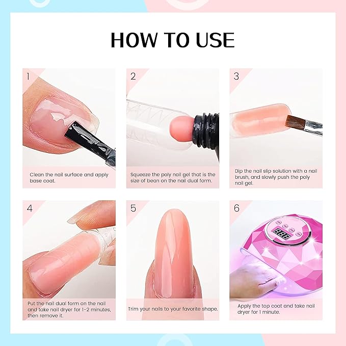 AIJIMEI 58ml/2fl.oz Nail Slip Solution Set Slip Solution for Poly Nail Gel Nails Nail Extension Professional Poly Nail Gel Slip Solution with Nail Brush Glass Crystal Cup for Home and Salon