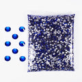 SS3-SS20 Crystal Glass Rhinestone Round Shape Flatbase Strass for DIY Nail Art Decorations Craft Making 14400PCS/Bag (SS20：4.6-4.8mm, Sapphire Blue)