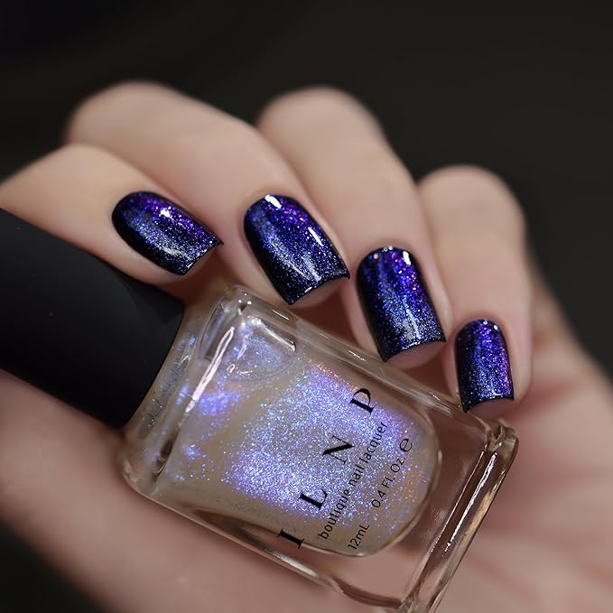 ILNP Abyss - Glowing Blue, Deep Purple Iridescent Topper Nail Polish