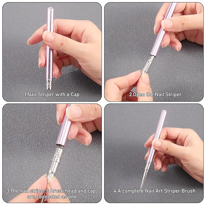 DANNEASY Nail Brush for Drawing Petals and Butterflies, Watercolor Paint Brushes for Oil Painting, Flower Nail Art Brush Design Tools Acrylic Manicure Brushes