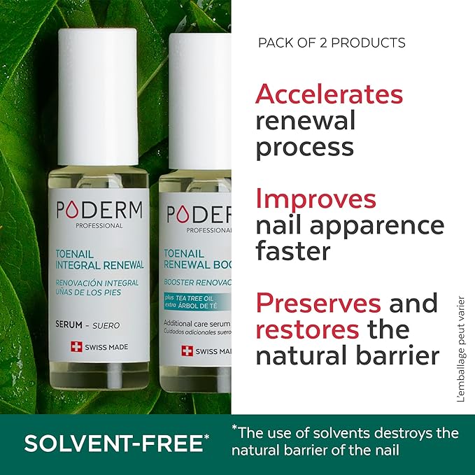 PODERM - Restores Appearance of Discolored or Damaged nails, 100% Natural Ingredients and Vegan - Swiss Made