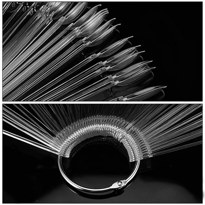 ZOENHOU 150PCS Transparent Nail Sticks, Plastic Nail Polish Sticks Nail Color Display Practice Nail Art Sample Sticks for Professional Use, Home DIY