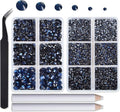 8000pcs Hotfix Rhinestones Flatback,Rhinestones for Crafts Clothes Mixed 6 Sizes, Hotfix Crystals with Wax Pencil Kit, SS4-SS30,Montana
