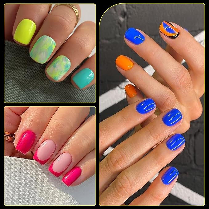 Makartt Nail Tips Extra Short Square: 120pcs Full Cover Pre-shape Half Matte Soft Clear Fake Gel Nail Tips Acrylic, 12 Sizes French Press on Extension Salon Home DIY