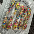 10Pcs(1Pack) Handmade Press On Nails 3D Flower Nails Cute Catoon Gummy Nails for Women Party Holiday Daily Wear Size S