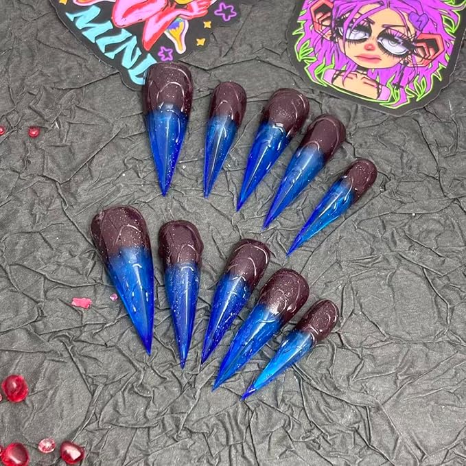 10Pcs(1Pack) Handmade Press On Nails 3D Flower Nails Cute Catoon Teddy Nails for Women Party Holiday Daily Wear Size M