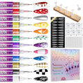 Nail Art Pens Set,12 Color 3D Quick-Dry 0.5MM Nail Polish Pens,Acrylic Nail Paint Markers Kit,DIY Graffiti Dotting Liner Pen for Manicure Home Salon Beginners