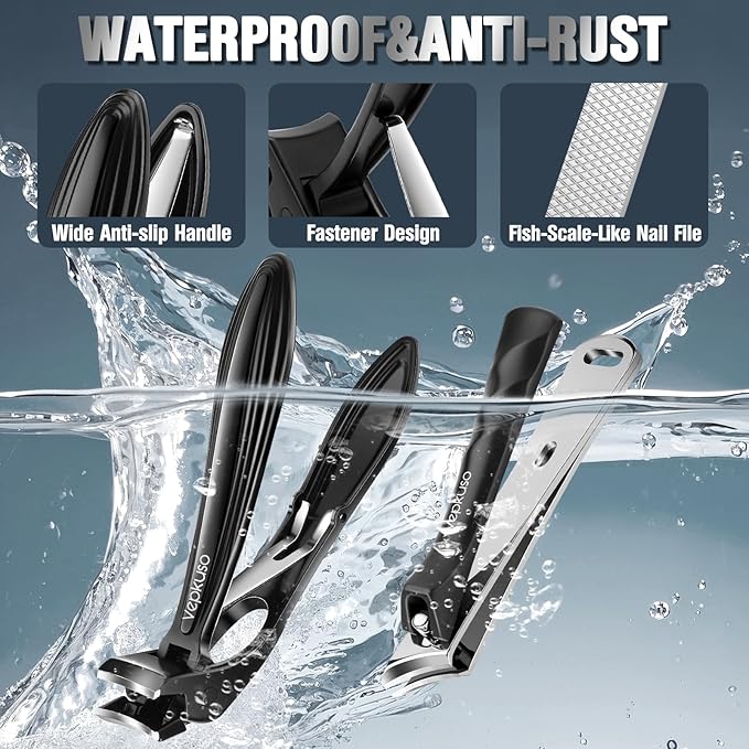 Nail Clippers&Toenail Clippers for Thick Nails for Seniors | Toe Nail Clippers Set for Ingrown Nails for Men | Manicure Kit &Nail Cutter for Women, Gift Idea